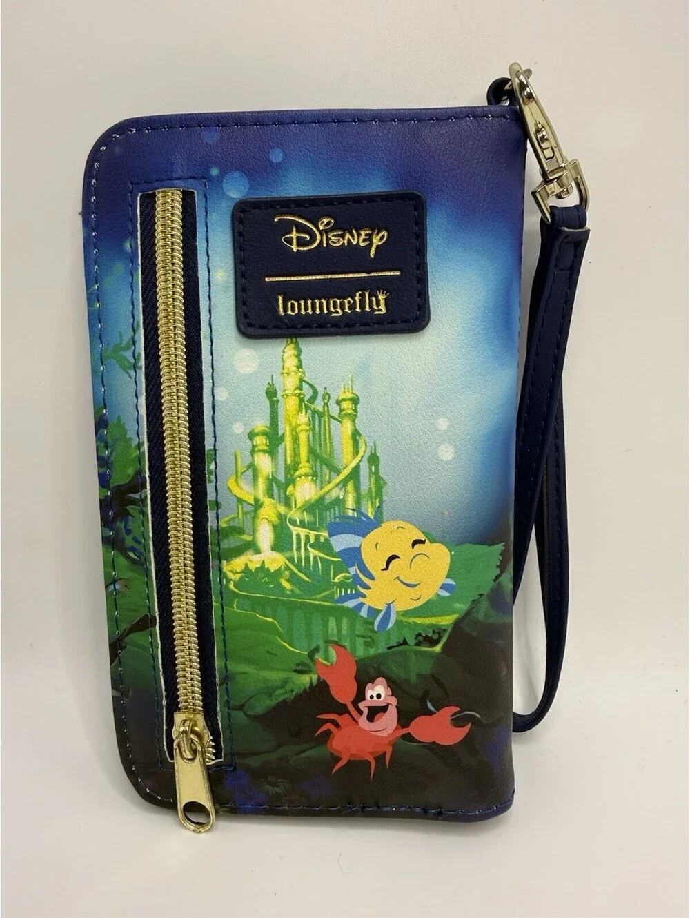 Loungefly Tech Wallet Disney The Little Mermaid Silhouette Clutch Wristlet Strap